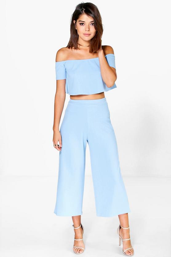 Lexi Off The Shoulder Top And Culotte Co-Ord Set